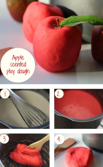 Apple-scented play dough
